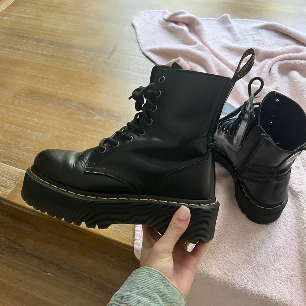 Dr. Martens Black Leather Jadon Boots